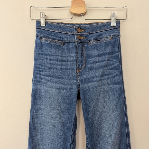 Abercrombie & Fitch Wide Leg Flare Trouser Jean High Rise 00R - Picture 5 of 10